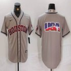 Nike Houston Astros blank grey majestic baseball jerseys-BD 01