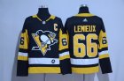 Adidas Pittsburgh Penguins #66 M.Lemieux black nhl Jersey C patch