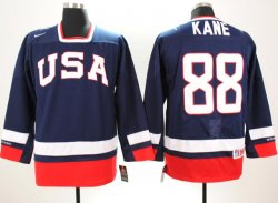 NHL 88# Kane dark blue usa olympic hockey jerseys