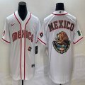 2023 World Cup Mexico blank white majestic baseball jerseys 39