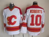 Calgary Flames #10 Gary Roberts white Third Throwback CCM nhl Jerseys