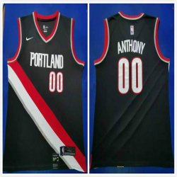 Nike Portland Trail Blazers #00 Carmelo Anthony black NBA Jerseys-HL