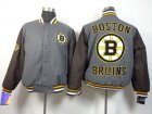 Boston Bruins gray hockey Stitched Jackets