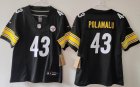 Women Pittsburgh Steelers 43# Troy Polamalu black Nike Vapor F.U.S.E. Limited Jersey