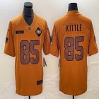 San Francisco 49ers #85 George Kittle 2023 Brown Salute To Service Limited Jerseys