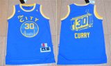 Golden State Warriors #30 Stephen Curry The City blue nba basketabll Jersey