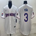 2023 World Cup Dominican Republic's #3 Jeremy Pena white majestic baseball jerseys 08