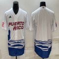 Puerto Rico Baseball blank White 2023 World Baseball Classic Replica Player Jersey 03