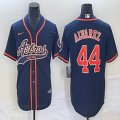 Nike Houston Astros #44 Yordan Alvarez blue majestic baseball jerseys big logo Joint name -BD 02