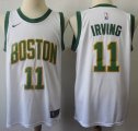 Nike Boston Celtics #11 Kyrie Irving white basketball jersey-S8