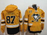 Pittsburgh Penguins #87 S.Crosby Yellow NHL Hooded Sweatshirt