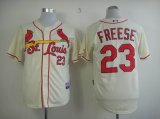 St Louis Cardinals FREESE 23# beige mlb jersey