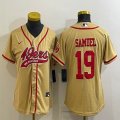 Youth Nike 49ers #19 Deebo Samuel yellow baseball jerseys Joint name-BD