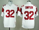 USC Trojans O.J. Simpson 32 White College Football Throwback Jersey