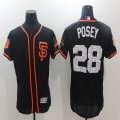 San Francisco Giants #28 Buster Posey black Flexbase Authentic Collection Jersey-BD