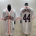 Nike Houston Astros #44 Yordan Alvarez white baseball jerseys-BD