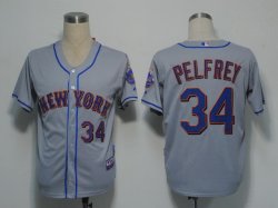 MLB Jerseys New York Mets 34 Pelfrey Grey