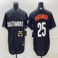 Nike Baltimore Orioles #25 Anthony Santander black majestic baseball jersey city version-BD 01