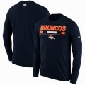 Men's Denver Broncos Nike Navy Sideline Legend Staff Performance Long Sleeve T-Shirt