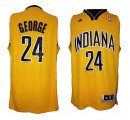 Indiana pacers #24 Paul George Gold Swingman Jersey