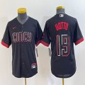 Youth Nike Cincinnati Reds #19 Joey Votto black majestic baseball jerseys