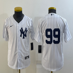 Youth Nike New York Yankees #99 Aaron Judge white baseball jerseys-BD