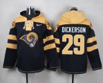 Custom Nike St.Louis Rams #29 Dickerson dark blue nfl Hooded Sweatshirt