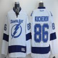 Tampa Bay Lightning #86 Nikita Kucherov white ice hockey jerseys