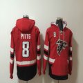 Atlanta Falcons #8 Kyle Pitts red black NFL Hooded Sweatshirt 01