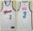 Nike Miami Heat #3 Dwyane Wade white nba basketball jersey- TY