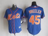 New York Mets #45 Zack Wheeler Blue Alternate Home New Cool Base Stitched Baseball Jersey