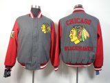 Chicago Blackhawks gray hockey Stitched Jackets