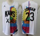 Custom KAWS x Jordan x NBA Jersey white Companion