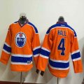 Youth Edmonton Oilers #4 Taylor Hall Orange Stitched NHL Jersey