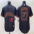 Nike Houston Astros #27 Jose Altuve black majestic mlb baseball jersey 02