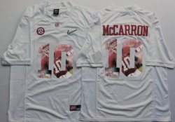 Alabama Crimson Tide #10 AJ McCarron White college football jersey