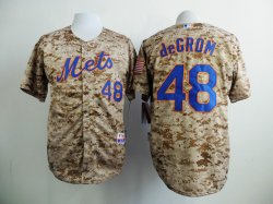 New York Mets Jacob deGrom #48 camo mlb jerseys