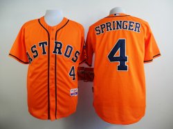 Houston Astros #4 George Springer Orange MLB baseball Jerseys