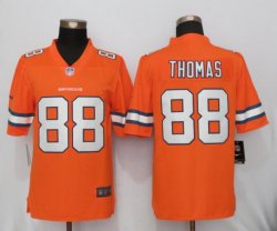 Nike Denver Broncos 88 Thomas Navy Orange Color Rush Limited Jersey