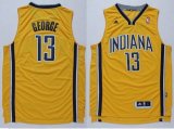 Indiana pacers #13 Paul George yellow nba signature jersey