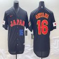 2023 World Cup Japan #16 Shohei Ohtani black majestic baseball jerseys 05