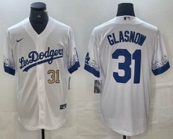 Nike Dodgers #31 Tyler Glasnow white fashion MLB baseball jerseys 01