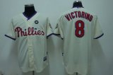 phillies #8 victorino Cream kid jerseys