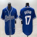 Los Angeles Dodgers #17 Shohei Ohtani Nike blue majestic baseball Jersey Joint name -BD 03