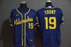 Nike Milwaukee Brewers #19 Robin Yount blue Flexbase Authentic Collection Jersey