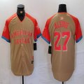 American League #27 Jose Altuve Nike Cream 2024 MLB All-Star Game Limited Player Jersey