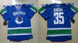 Vancouver Canucks #35 Cory Schneider Blue NHL Jerseys