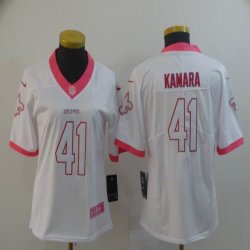 Women Nike New Orleans Saints #41 Alvin Kamara white fashion NFL Color Rush Limited Jersey