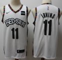 Brooklyn Nets #11 Kyrie Irving white nike NBA basketball Jerseys city -S8