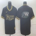 Nike Tampa Bay Rays blank black majestic baseball jerseys big logo-BD